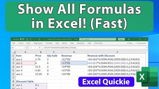 Quickly View All Formulas in Excel for Better Analysis - Excel Quickie 69