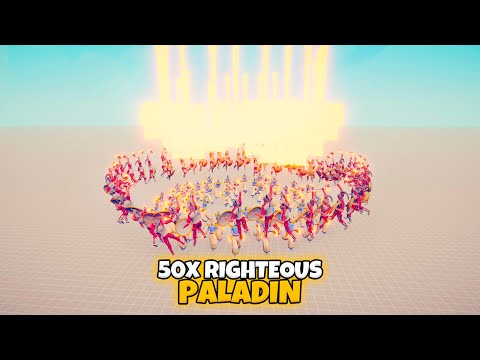 50x RIGHTEOUS PALADIN vs EVERY FACTION | TABS Gameplay