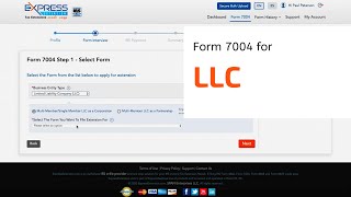 How to E-file Form 7004 Tax Extension for an LLC