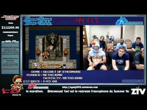 SGDQ 2013 French restream - Secret of Evermore (runner: MetaSigma -- comm: Rayas / RealMyop)
