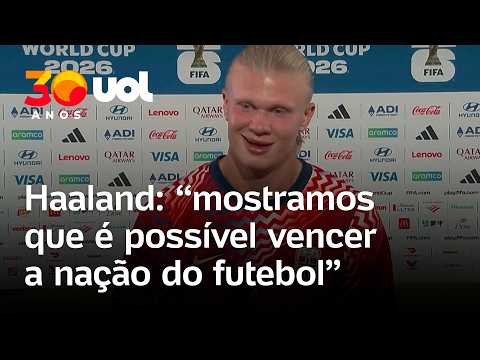 Haaland comemora participação da Noruega na Copa: ‘mostramos que é possível vencer nação do futebol’