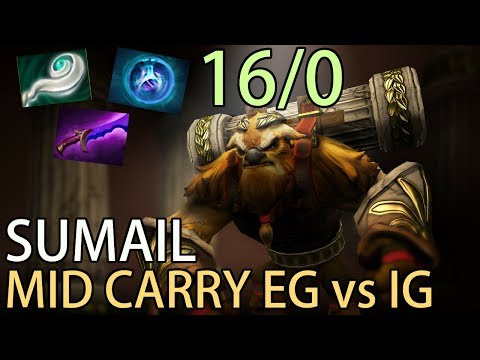 SumaiL Insane 16/0 Earthshaker Mid Carry In Pro Scene - EG vs IG - Dota 2
