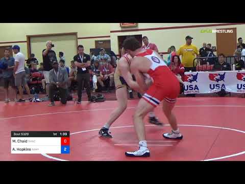 2018 Marine Corps US Open/UWW Junior Freestyle 92 Rnd Of 16 - Mark Chaid (THWC) Vs. Alex Hopkins (