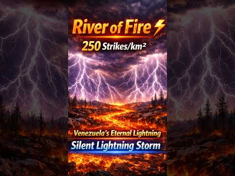 “The River of Fire That Never Stops ⚡#CatatumboLightning #RiverOfFire #NatureWonders #LightningStorm
