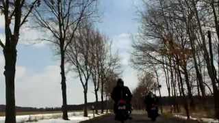 preview picture of video 'Driving through the Drömling - YZF R-125, CBR 125R, MZ 125 SM'