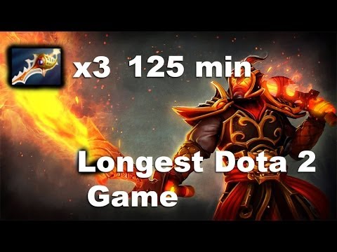 Longest Game of Pro history 125 min 3 Rapiers DotA 2