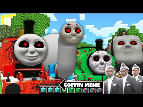 SPIDER THOMAS THE ENGINE.EXE and FRIENDS JAMES or PERCY in Minecraft ALL EPISODES - Coffin Meme