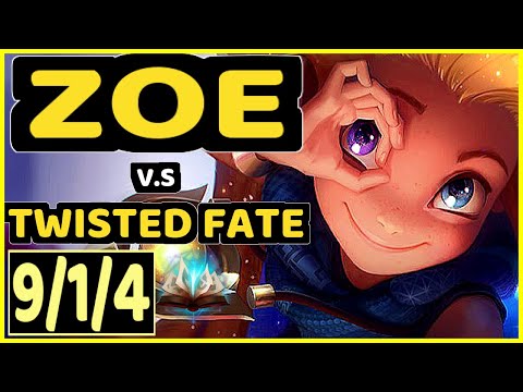 GRACE (ZOE) vs TWISTED FATE - 9/1/4 KDA MID CHALLENGER GAMEPLAY - KR