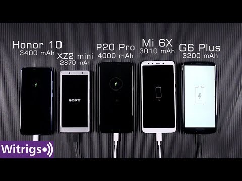 Huawei P20 Pro vs Sony Xperia XZ2 Compact vs Honor 10 vs Xiaomi Mi 6X vs Moto G6 Plus Battery Test