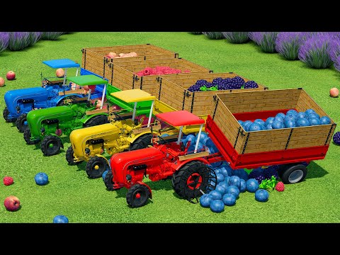 LOAD AND TRANSPORT FRUITS WITH PORSCHE MINI TRACTORS - Farming Simulator 22