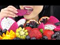 ASMR COLORFUL FRUIT PLATTER NO TALKING EATING SOUNDS ASMR Phan
