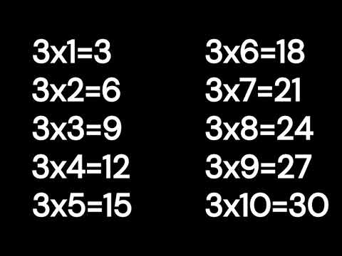3-as szorzótábla