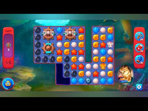 фишдом 2022 # 10597 уровень - прохождение без бустеров # Fishdom,  10597  level - no Boosters.