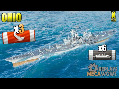 Ohio 3 kills high damage | World of Warships