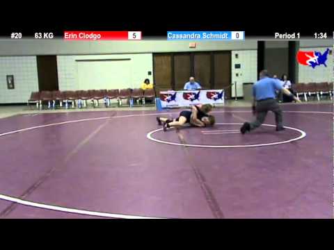 2011 U.S. Open FRI WM 63 KG: Erin Clodgo vs. Cassandra Schmidt Champ. Round 2