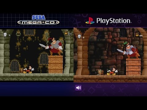 Mickey Mania | Sega Mega CD & PlayStation | Comparison - Dual Longplay