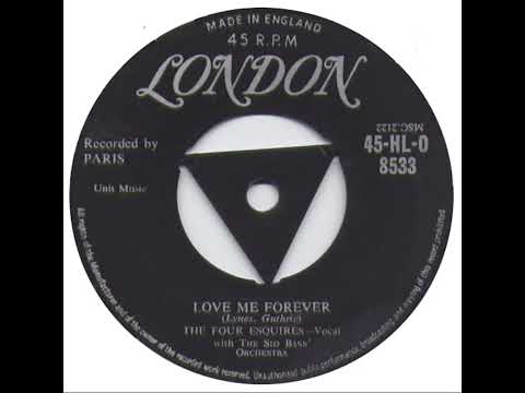 UK New Entry 1958 (19) Four Esquires - Love Me Forever