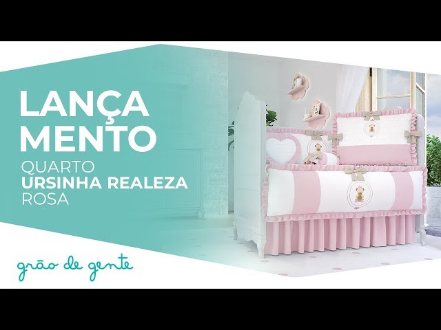 Quarto de Bebê Ursinha Realeza Rosa - Grão de Gente