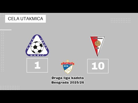 PRVA ISKRA BARIĆ vs OFK CRVENKA | 1:10 | Snimak cele utakmice DLKFSB | 2025/2026 |