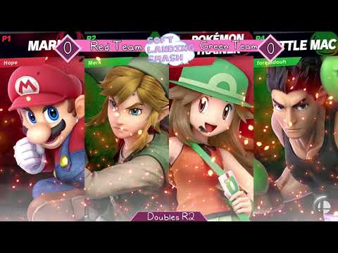 Hope/Shuck (Red Team) vs. Merk/forrealdoh (Green Team) Doubles - Soft Landing Smash #19