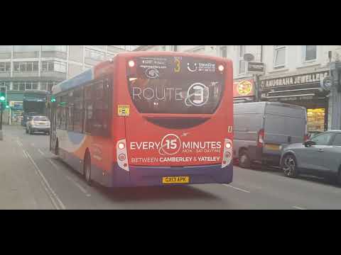 Here is the stagecoach bus 36910 on the number 3 in Aldershot with the route 3 livery
