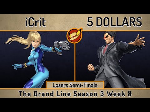 GL S3W8 | iCrit (ZSS) vs 5 DOLLARS (Kazuya) | Losers Semis | SSBU Ultimate Tournament