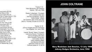 Young John Coltrane Live w/ Navy Band '46 & Johnny Hodges '54