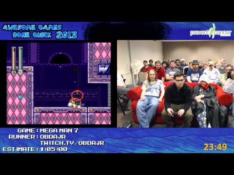 Mega Man 7- Speed Run in 0:42:27 by Obdajr *Live at Awesome Games Done Quick 2013* [PS2]