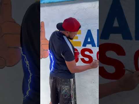 🖌️🌍 La juventud de Pampán, Estado Trujillo, ha creado un hermoso mural en apoyo al presidente Maduro