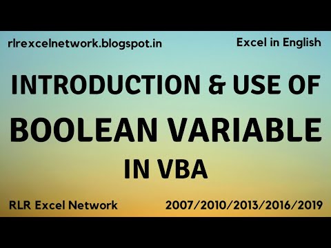 344* Learn VBA - Introduction & Use of Boolean in VBA Part-17 {English}