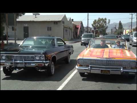 Jay Leno aka Jay-Lo takes a ride with some Lowriders