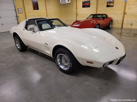 1976 White Corvette Black Interior For Sale Video