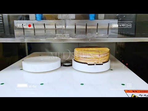 Ultrasonic round cakes cutting machine