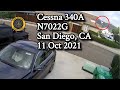 Cessna 340A Crash San Diego, CA 11 Oct 2021