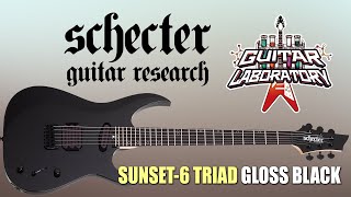 Video thumbnail for SCHECTER SUNSET-6 TRIAD GLOSS BLACK - необычная электрогитара с "тройным" датчиком by Гитарная Лаборатория
