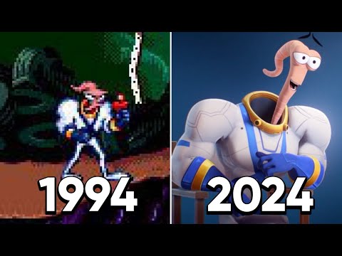 Evolution of Earthworm Jim Games (1994-2024)