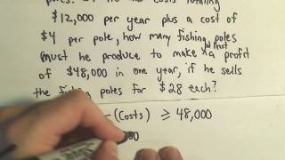 Solving Word Problems Involving Inequalities - Example 2