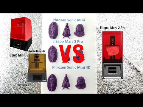 Comparison - Phrozen Sonic's Mini Vs Elegoo Mars 2 Pro - With Prints Reviews