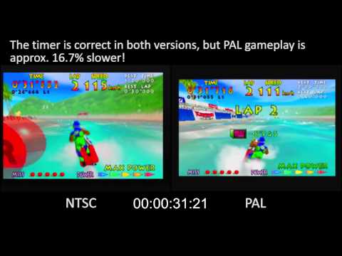 PAL vs. NTSC! - Wave Race (Nintendo 64)