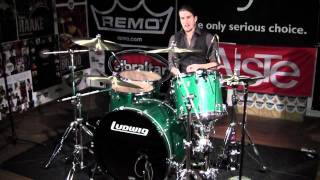 Video thumbnail for Greenbrier Percussion - Ludwig Classic Maple Green Sparkle Bonham Kit Drum Demo by Greenbrier Music