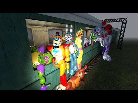 Pushing FNAF Animatronics Off a Train - Bonelab VR Mods