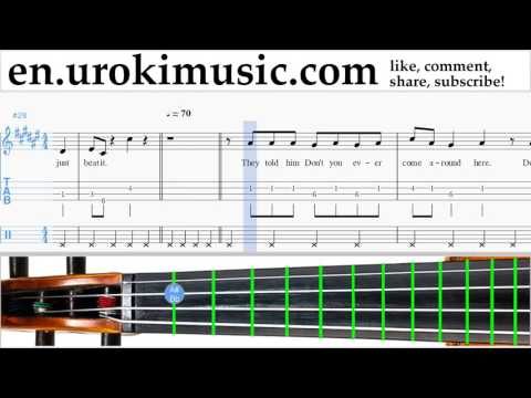 Violin lessons Michael Jackson - Beat It Sheet Music Tutorial Part#2 um-i352