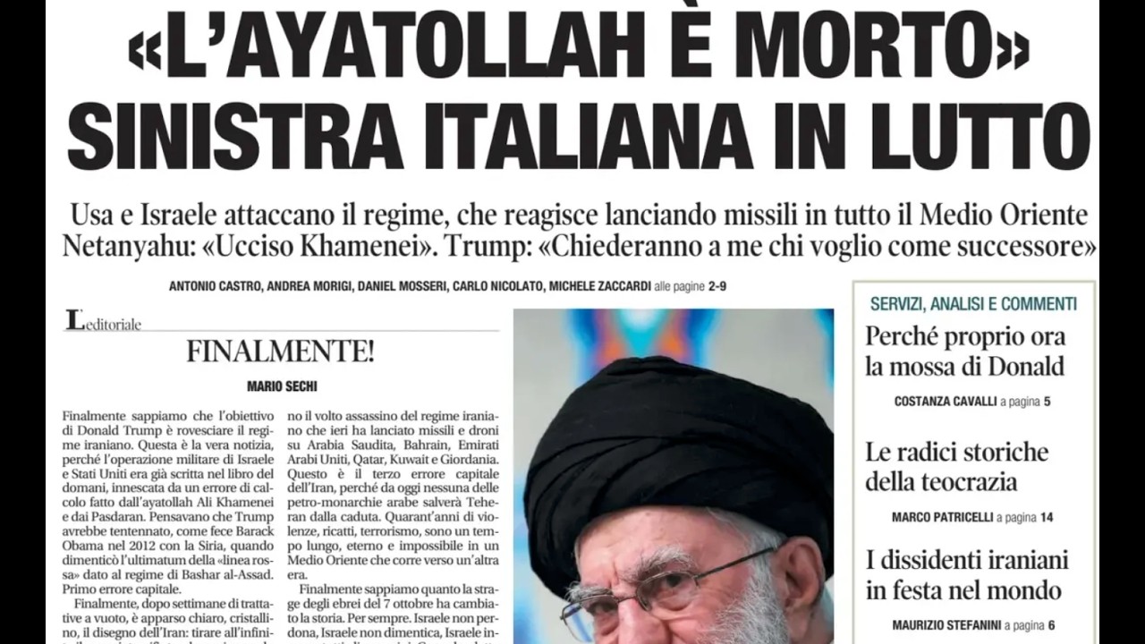 RASSEGNA STAMPA 29 FEBBRAIO 2026. QUOTIDIANI NAZIONALI ITALIANI  PRIME PAGINE DEI GIORNALI DI OGGI