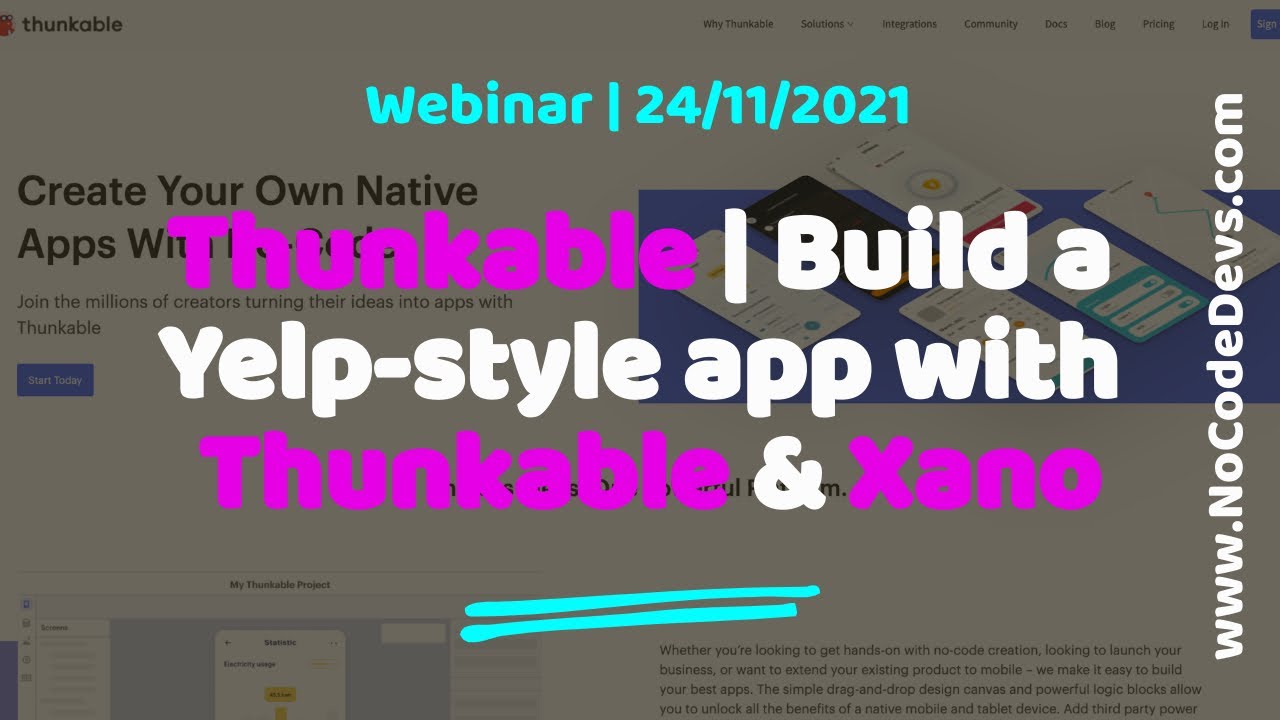 Build a Yelp-style app with Thunkable & Xano