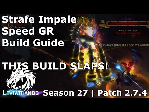 [Diablo 3] Season 27 Demon Hunter Strafe Impale GR Speedfarm Build Guide | Patch 2.7.4