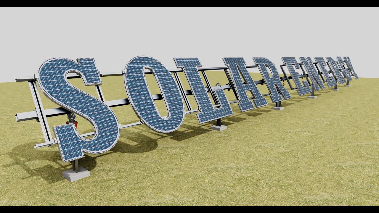 Solar Letter Panel Tracking System 3D Model