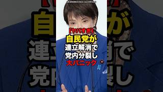 【ヤバすぎ】自民党が連立解消で党内分裂し大パニック#shorts #政治