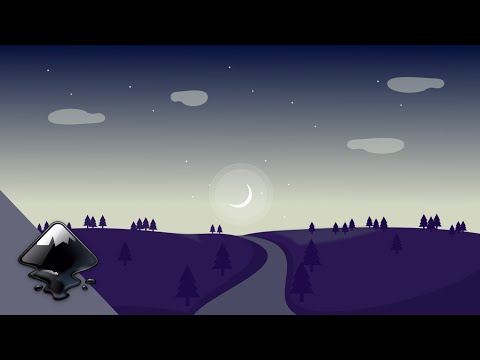 How to Create Landscape in Inkscape.|| Vector Drawing.|| Illustration.|| Speed Video|| AM Artists ||