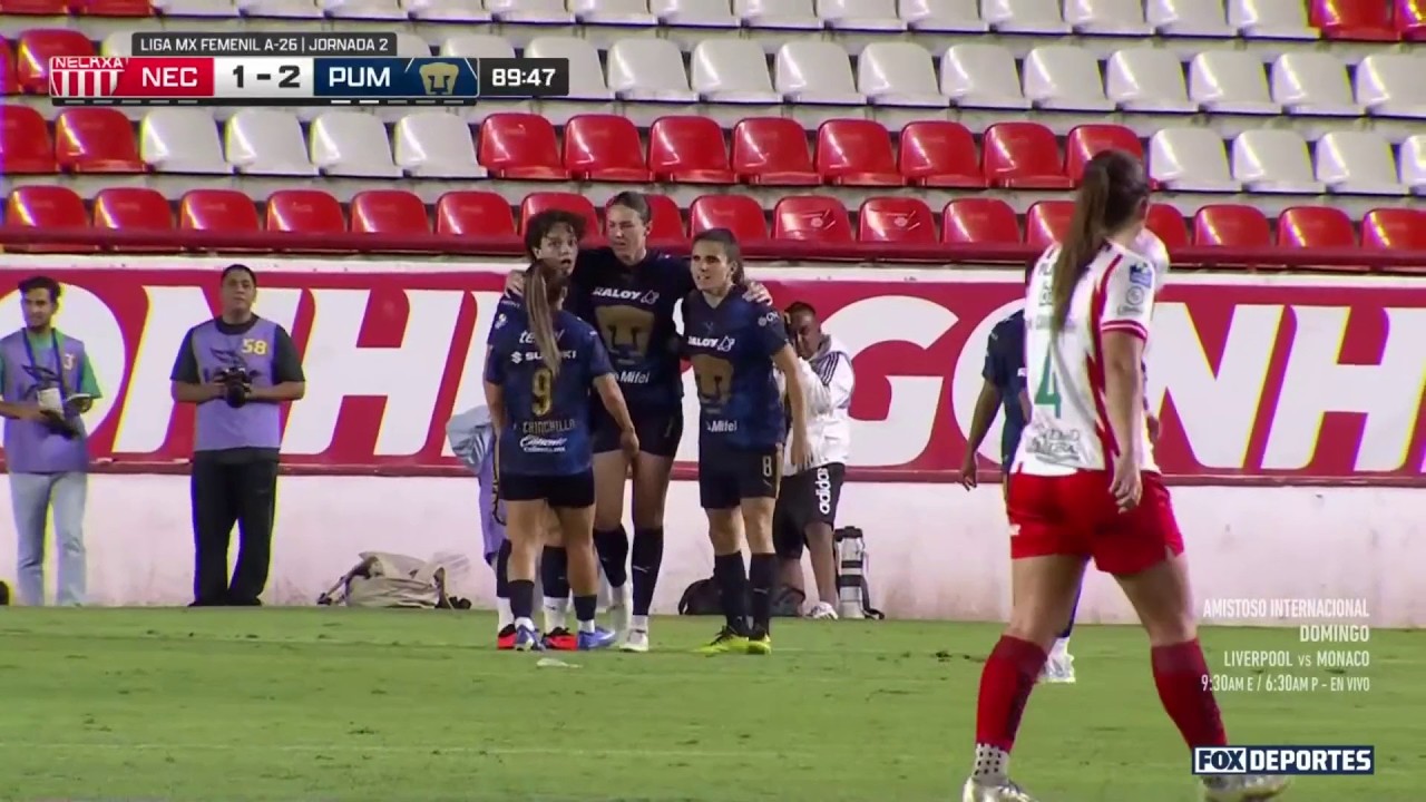 🔥 GOL DE ÚLTIMO MINUTO Emily Gielnik | Necaxa 1-2 Pumas | Fecha 2 | Apertura 2026 | Liga MX Femenil
