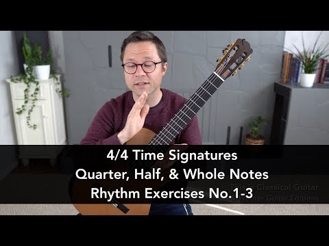 4/4 Time Signatures, Quarter, Half, & Whole Notes (Rhythm Lesson)